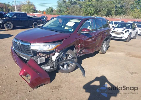 2016 Toyota Highlander Limited V6 from USA, damaged, VIN 5TDDKRFH0GS258684